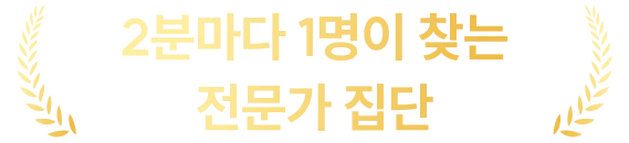2분마다 1명이 찾는 전문가 집단