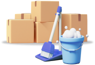 이사짐과 청소도구