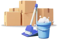 이사짐과 청소도구